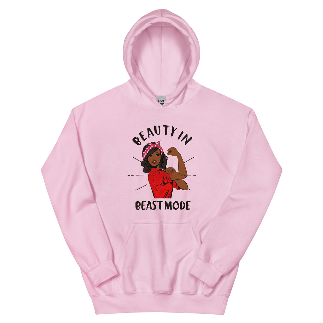 Women’s Straight-Hair Beauty in Beast Mode Hoodie