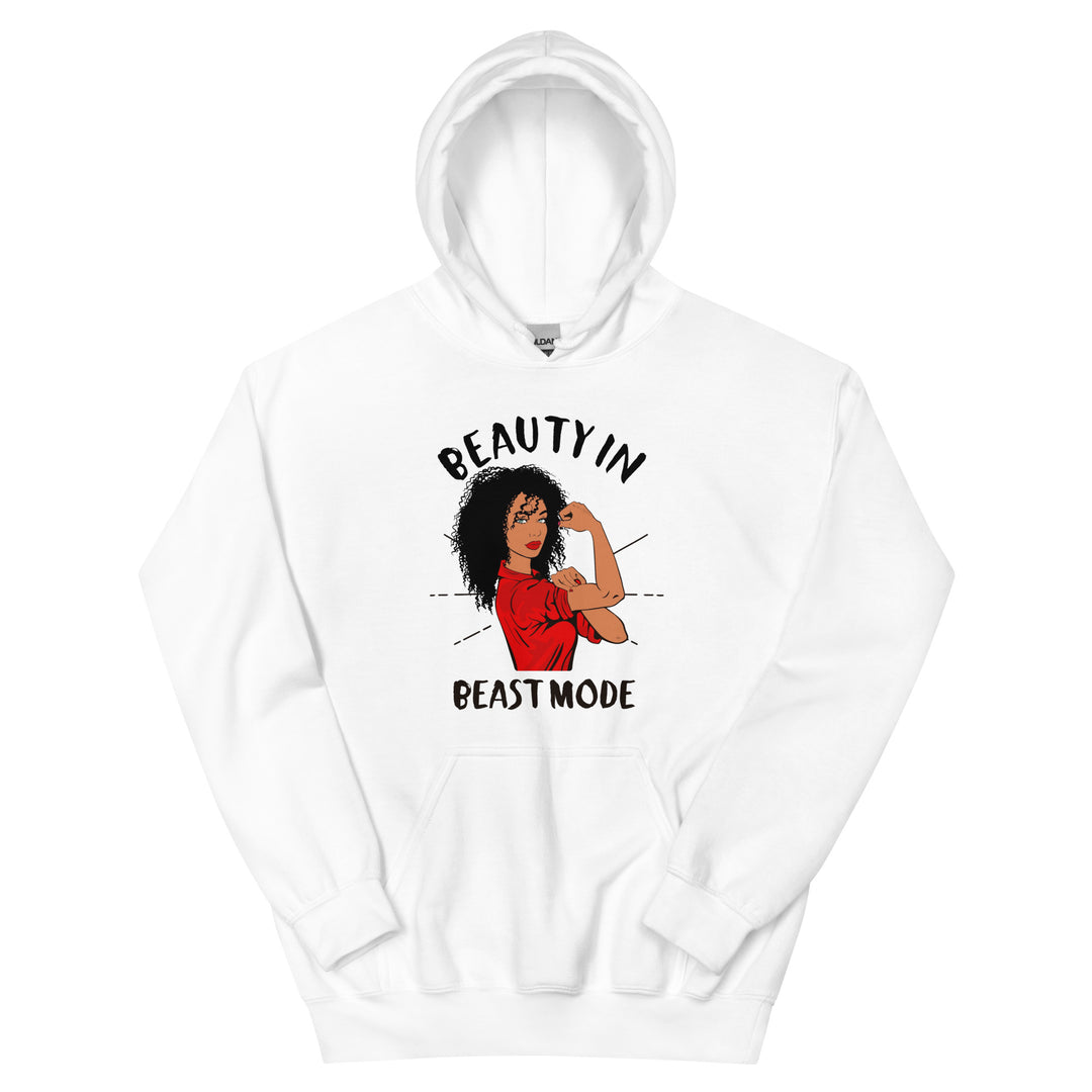 Women’s Curly-Hair Beauty in Beast Mode Hoodie