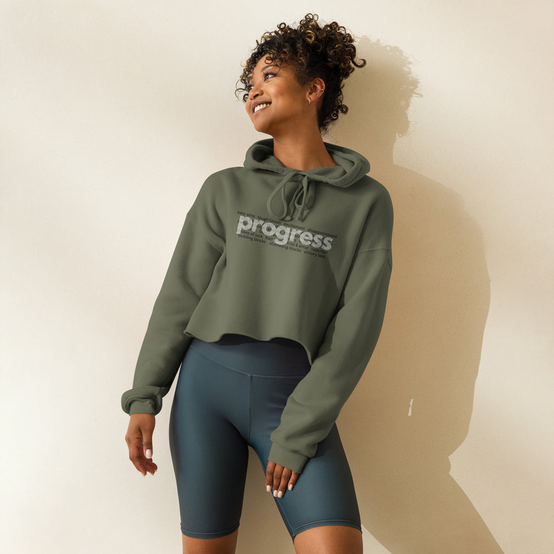 Women's What's Behind Progress Crop Hoodie