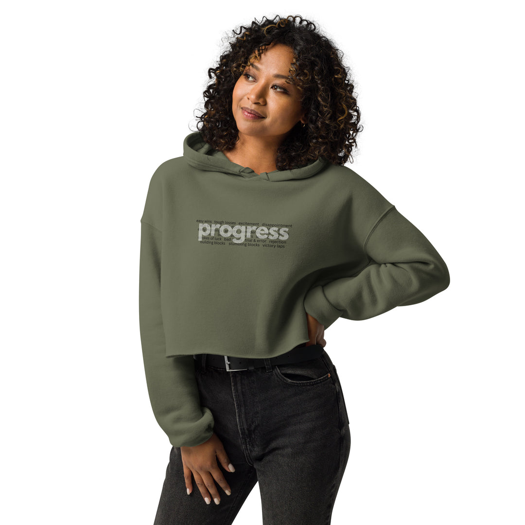 Women's What's Behind Progress Crop Hoodie