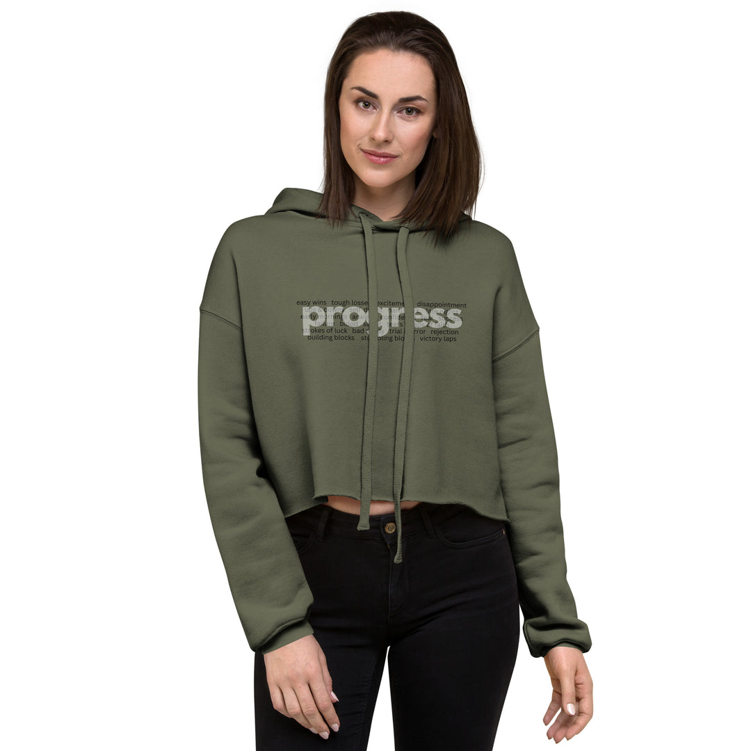 Women's What's Behind Progress Crop Hoodie