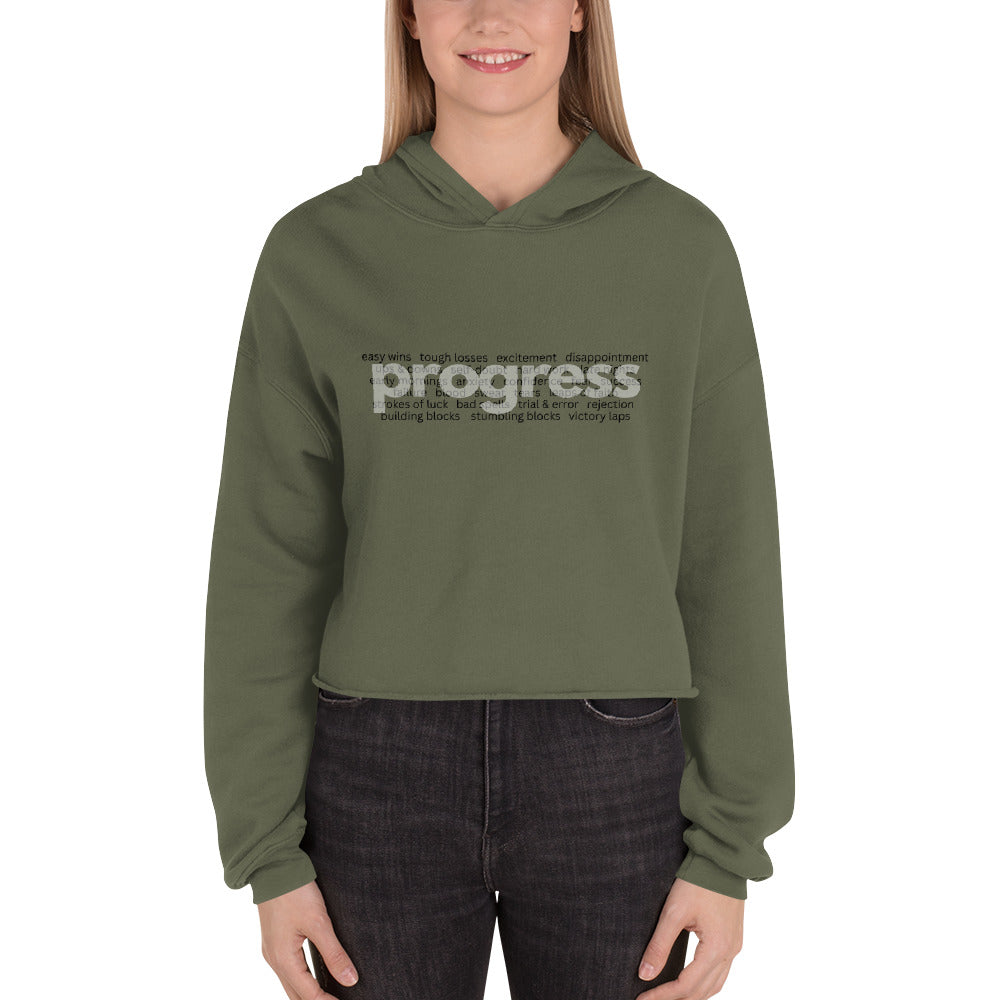 Women's What's Behind Progress Crop Hoodie