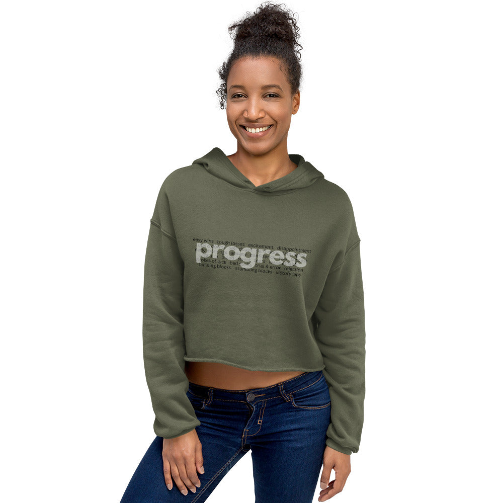 Women's What's Behind Progress Crop Hoodie